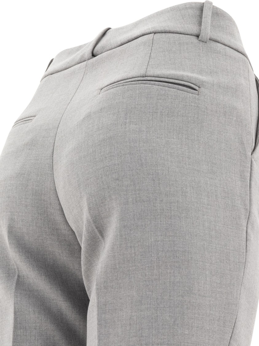 Peserico Fitted Grey Tailored Trousers In Gray