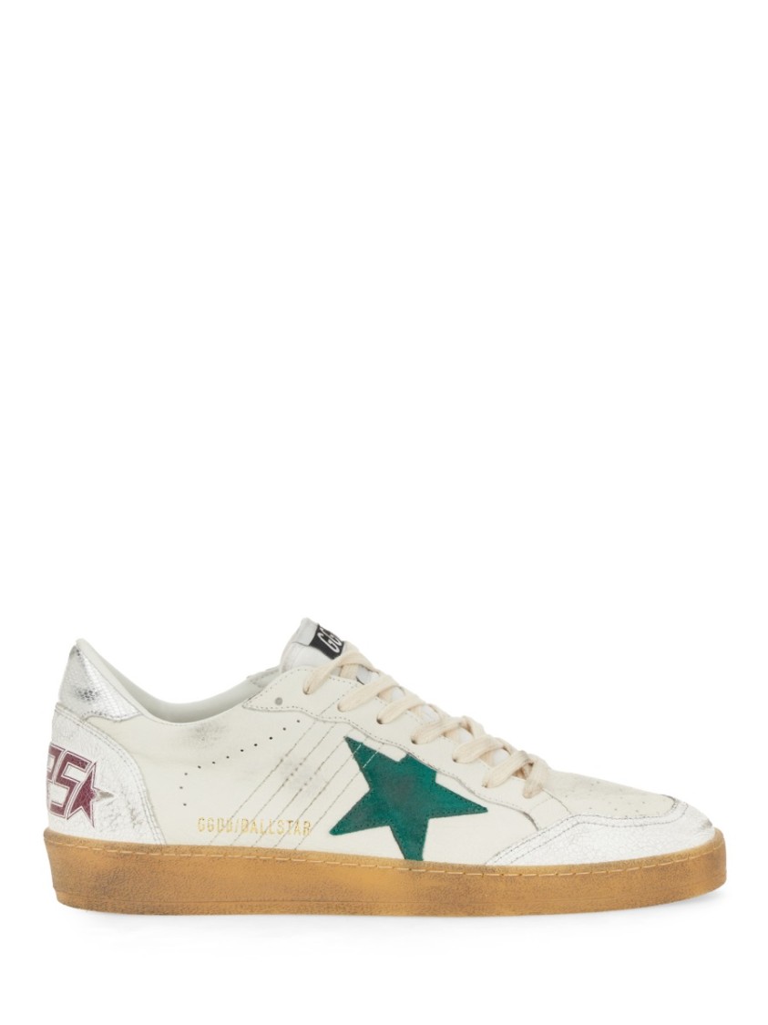 Golden Goose Leather Low Top Sneakers With Distressed Effect