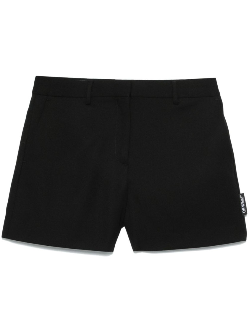 Off-white Tailored Black Shorts In Black
