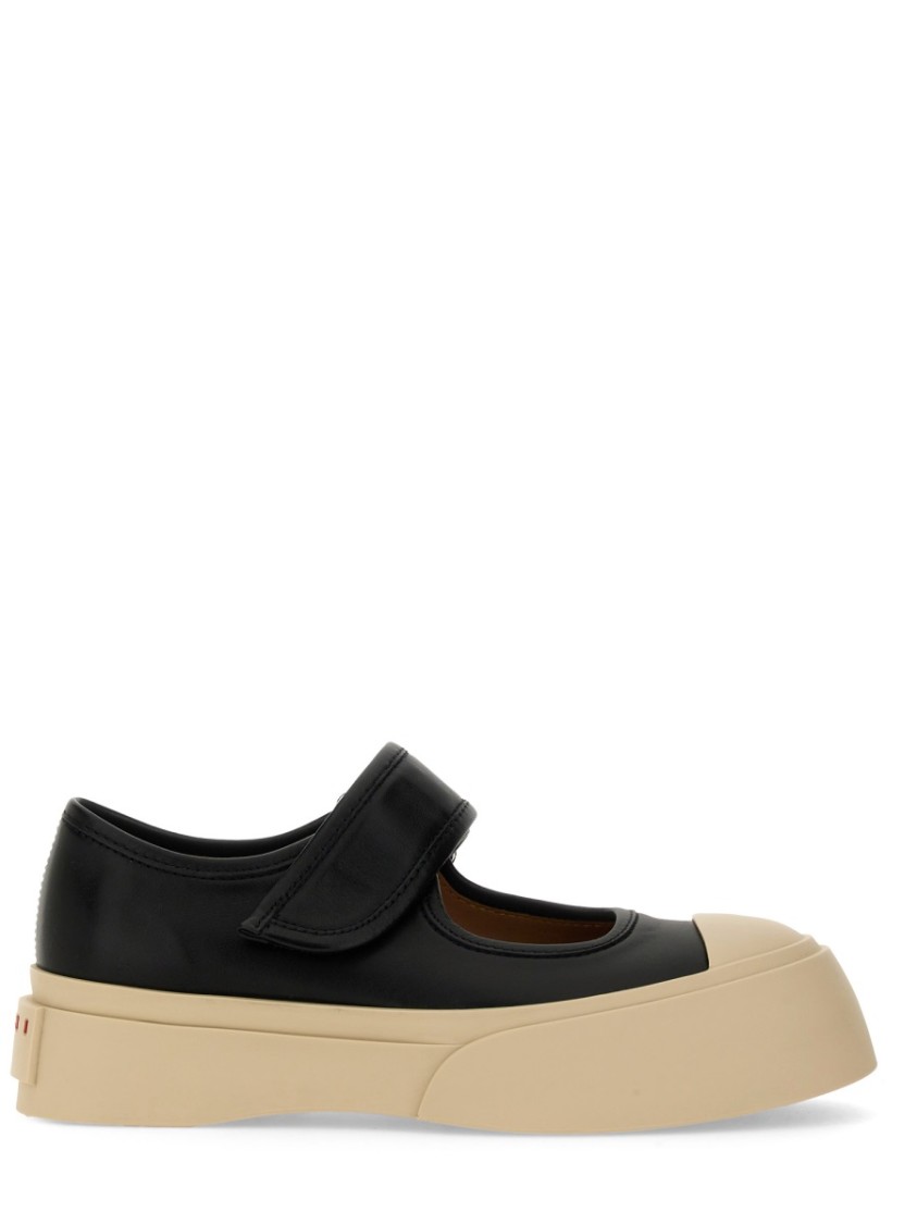 Shop Marni Mary Jane Sneakers In Black