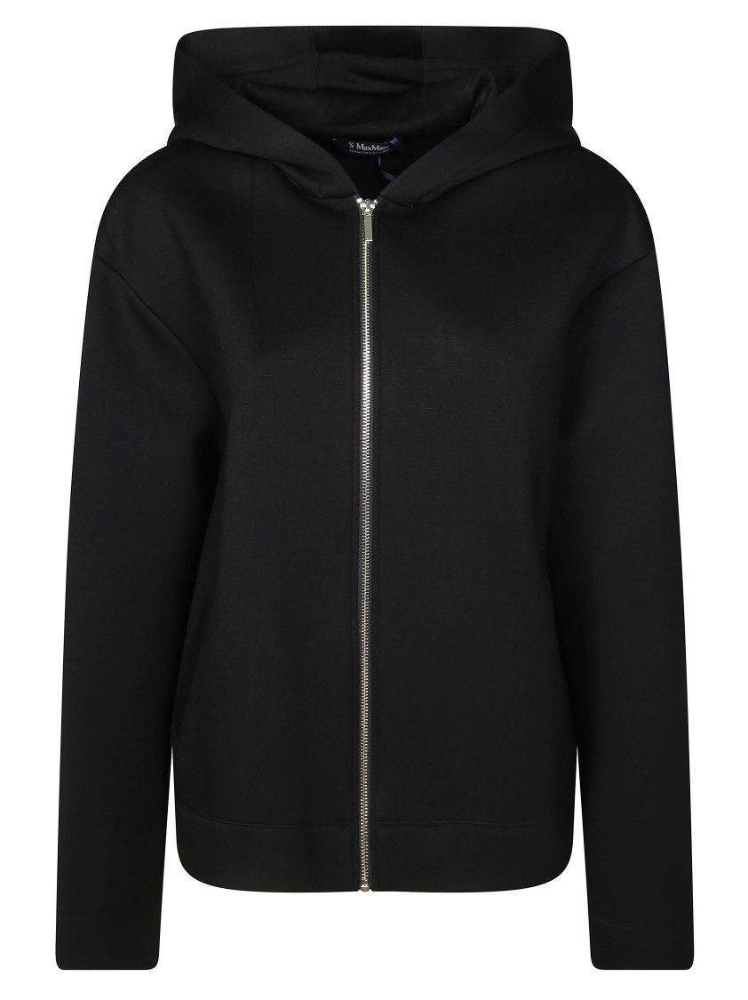Max Mara Andorra Zip Sweatshirt Scuba In Blue