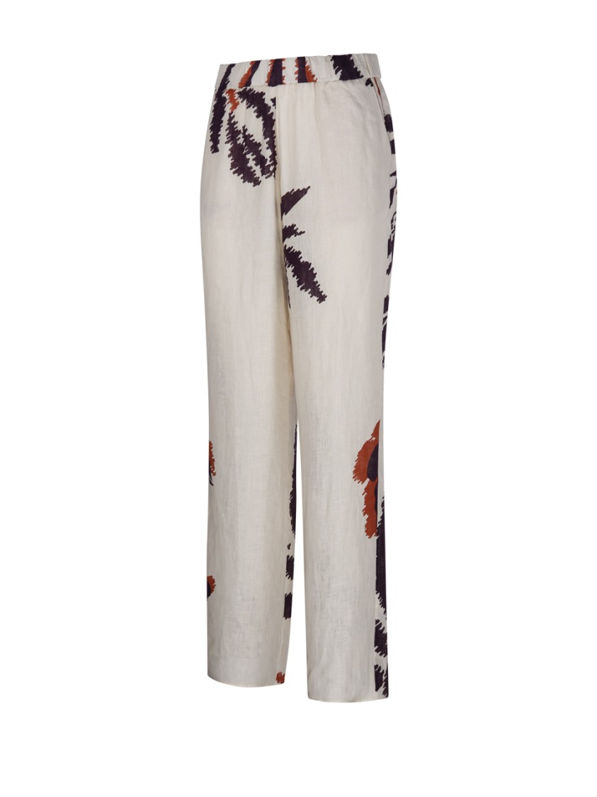 Juan De Dios Printed Wide Leg Pants In Neutrals