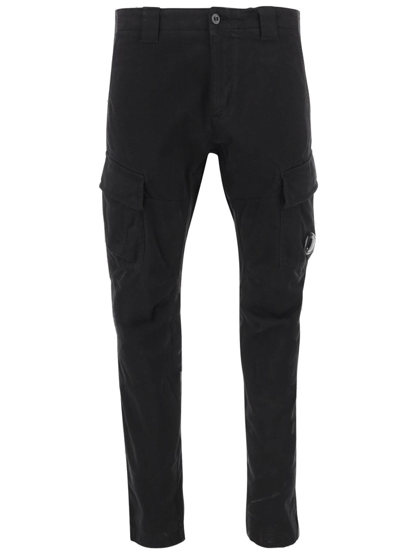 C.p. Company Stretch Cotton Cargo Pants In Black
