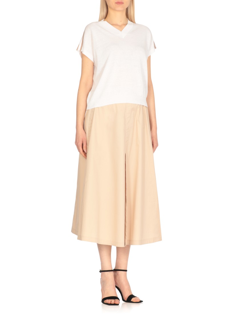 Peserico White Linen And Cotton Sweater