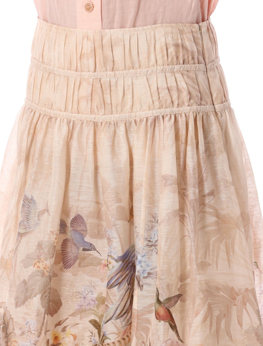 ZIMMERMANN ZIMMERMANN ILLUMINATE DRAWN MIDI SKIRT