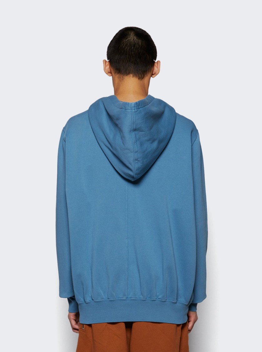 Rick Owens Drkshdw Drkshdw By Rick Owens Oversized Hoodie Toothpaste And Orange In Blue