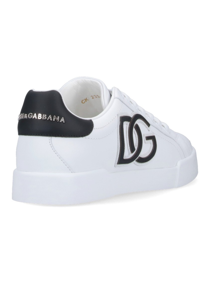 Dolce & Gabbana Lace-up Shoes With Contrasting Heel Tab In White