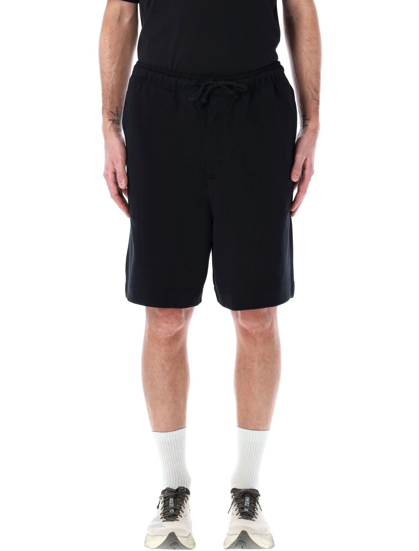Y-3 Black French Terry Shorts With Functional Pockets In Black