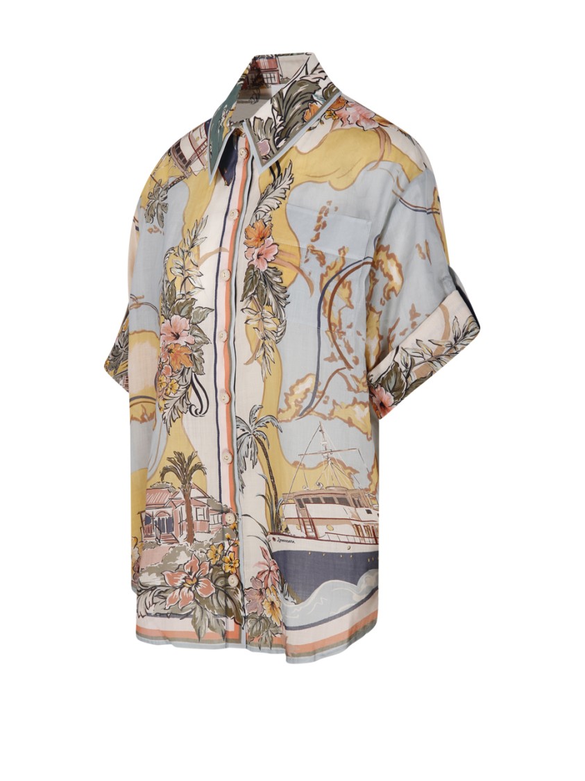 Shop Zimmermann Tallow Relaxed Shirt In Brown