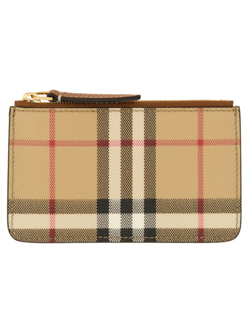 Burberry Vintage Check Coin Purse In Brown