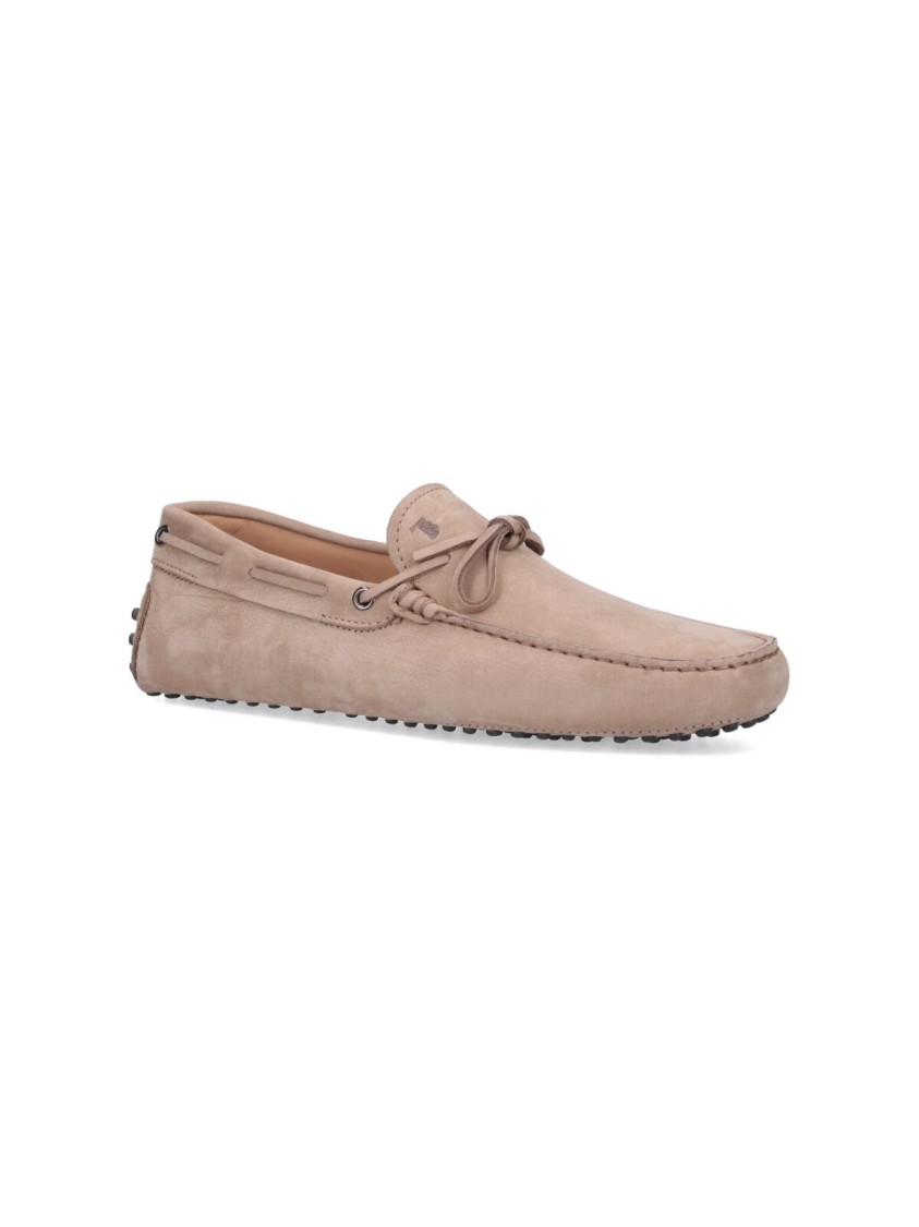 Tod's Gommino Driving Leather Slippers In Neutrals