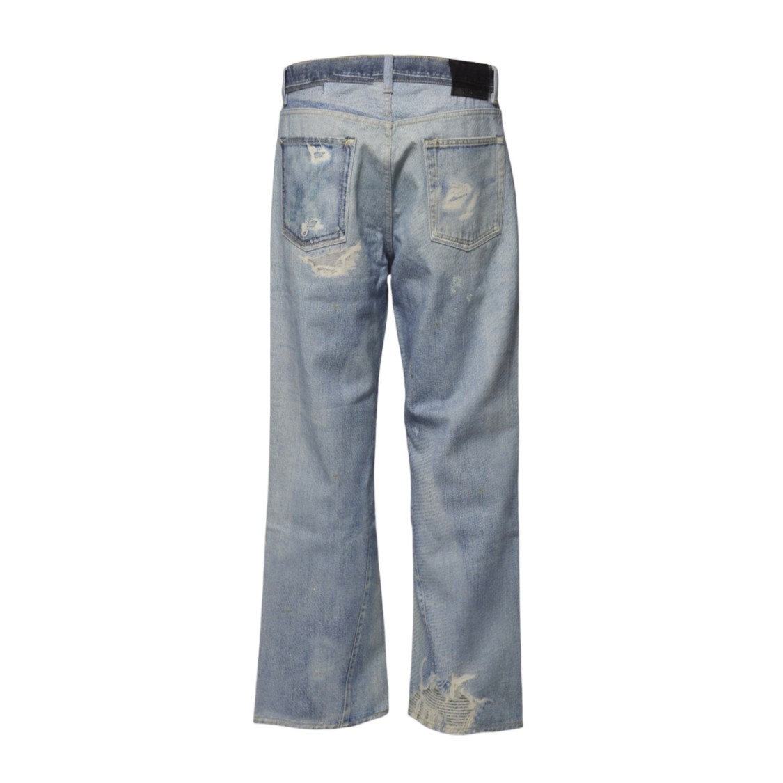 Our Legacy Third Cut Jeans In Printed Blue Denim In Blue