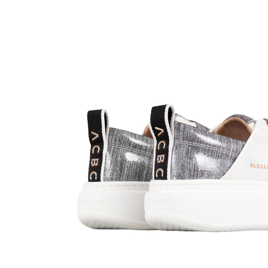 Alexander Smith Wembley White And Gray Vegan Sneakers In White
