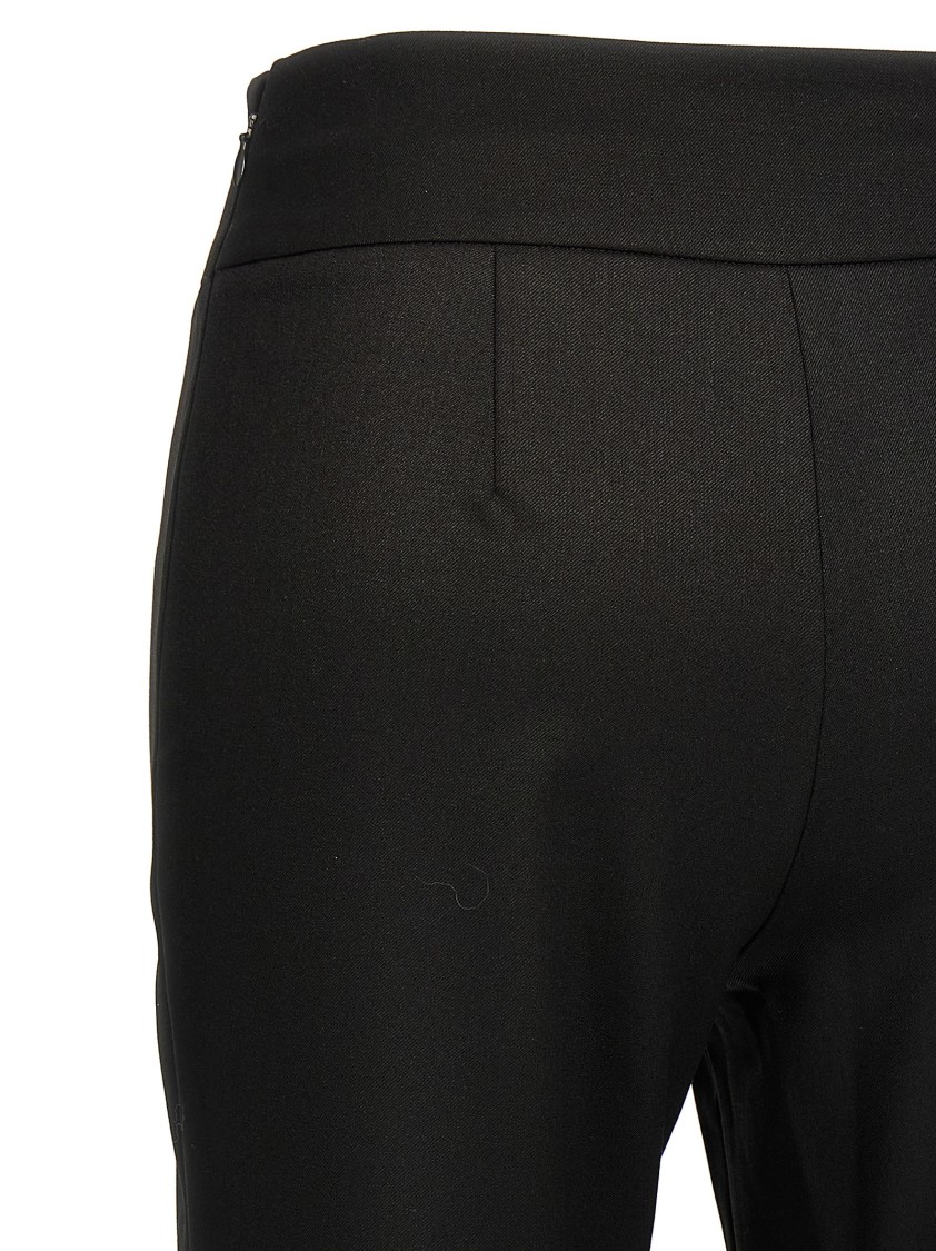 Diesel Women P-erseus Wool Blend Trousers In Black
