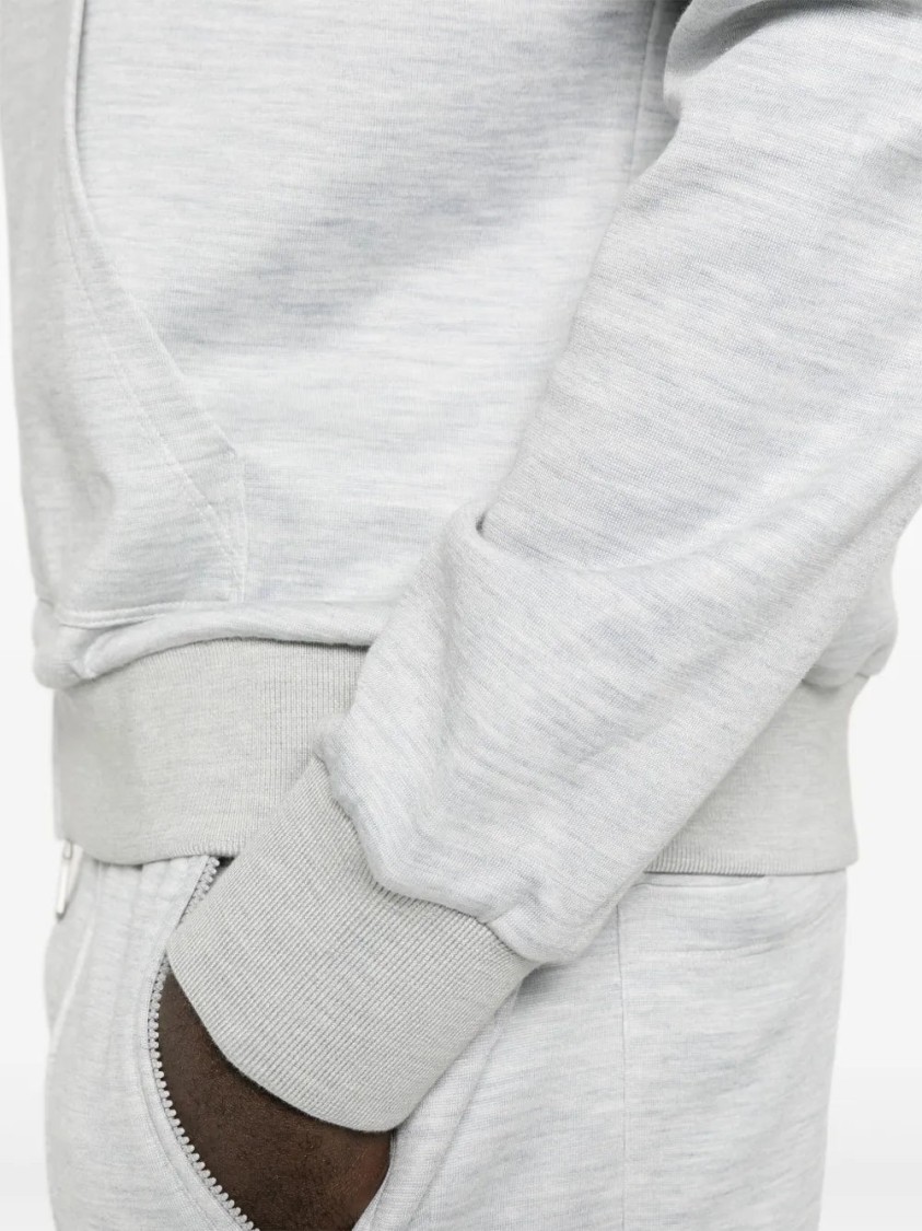 Eleventy Mélange-effect Hoodie In Grey | ModeSens