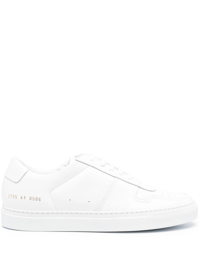 Common Projects Bball Low In Leather Sneakers In White