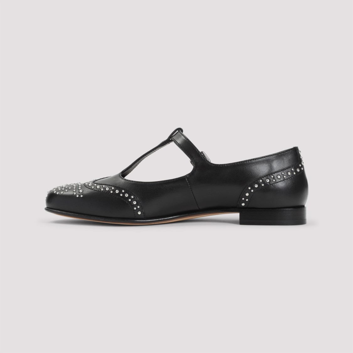 Church's Opal Studded Leather Mary Jane Brogues In Black