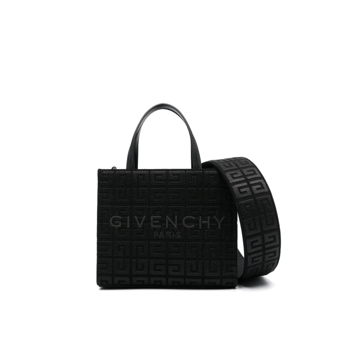 Givenchy Structured Black Mini G-tote Bag With Embroidered Monogram