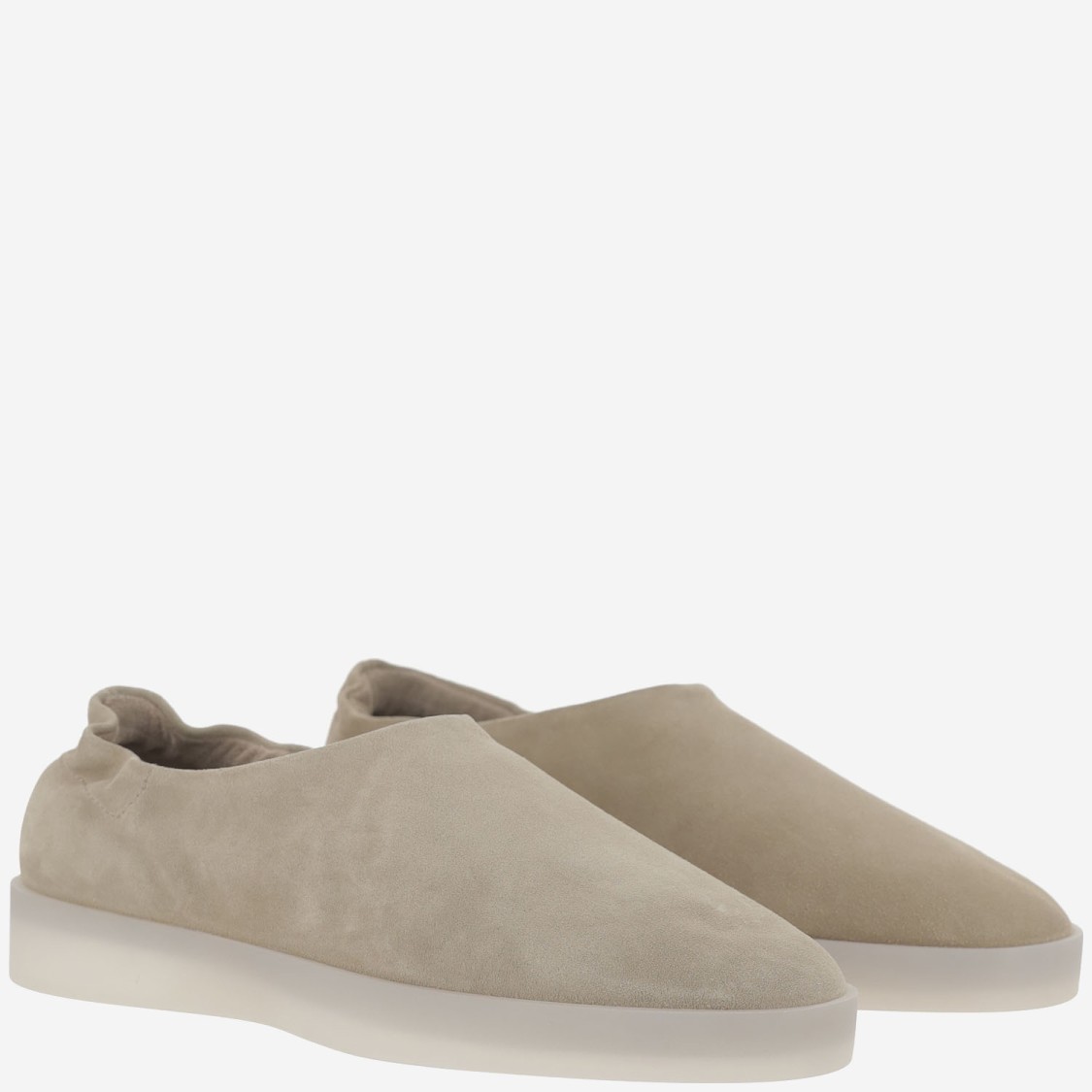 Fear Of God Suede Mules With Round Toe And Aesthetic In Grey