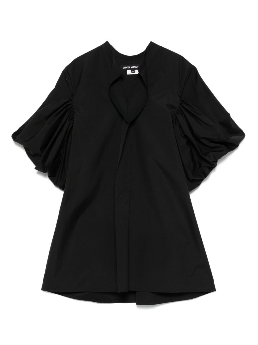 Junya Watanabe Geometric Blouse With Synthetic Leather Panels