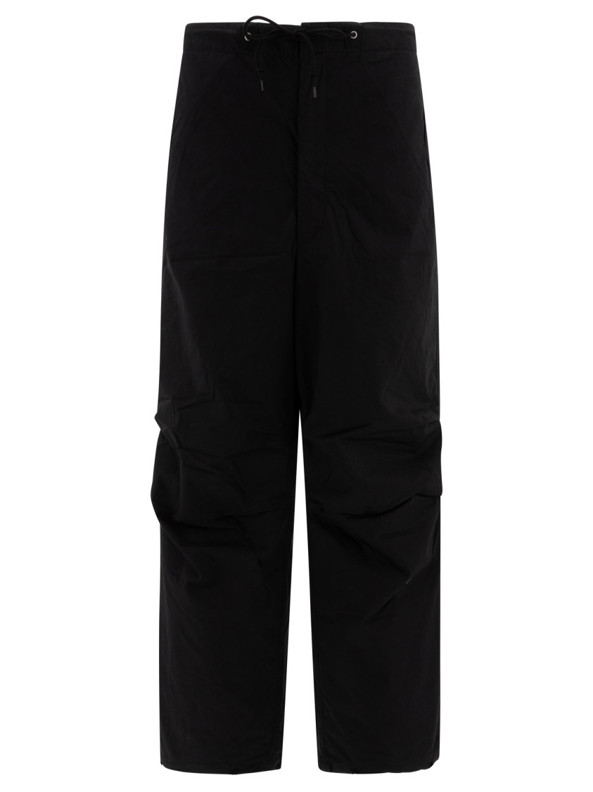 Nanamica Drawstring Trousers With Cargo Pockets And Primaloft Padding In Black