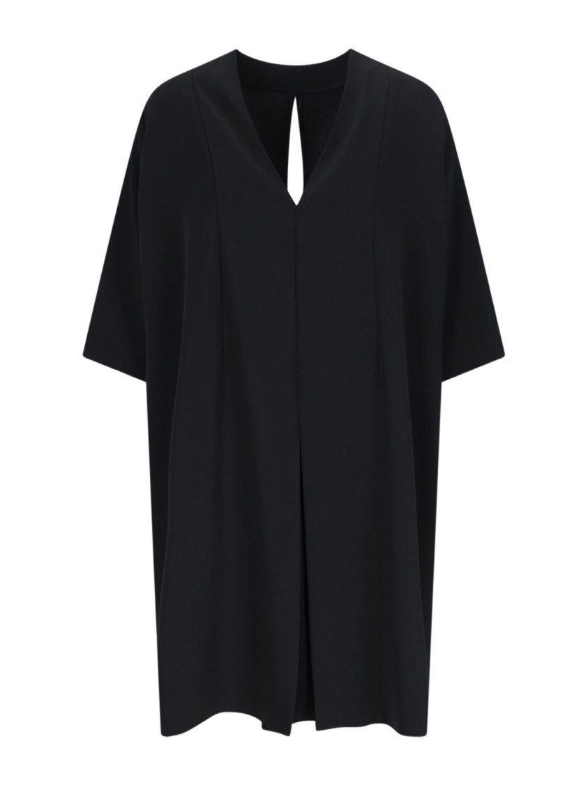 Mm6 Maison Margiela Mm6 By Maison Margiela V-neck Midi Dress – Black