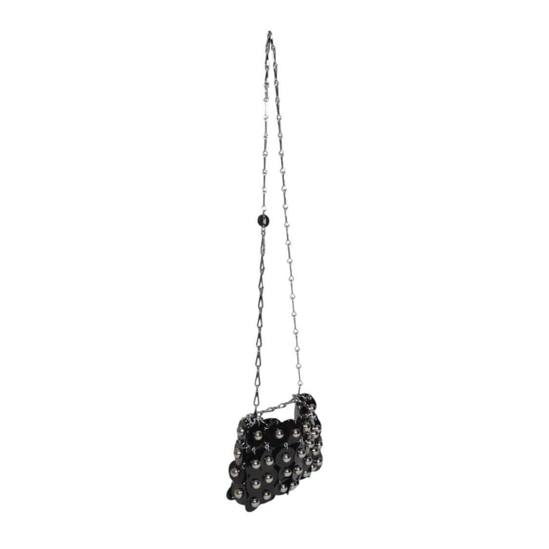 Rabanne Sparkle Black Faille Studded Bag
