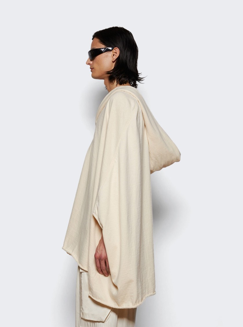 Rick Owens Hooded Kaftan Natural