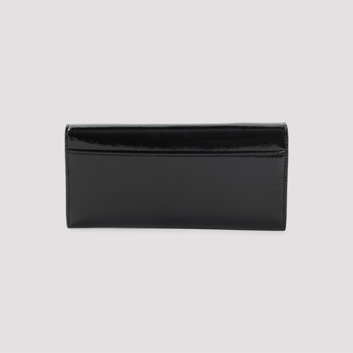 Roger Vivier Rectangular Black Brushed Leather Clutch In Black