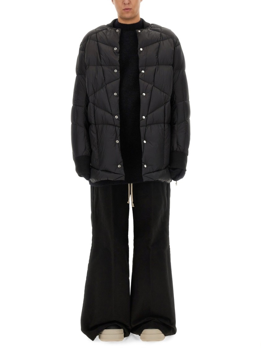 Rick Owens Mens Black Flight Liner Quilted-and-padded Regular-fit Shell-down Jacket In Black
