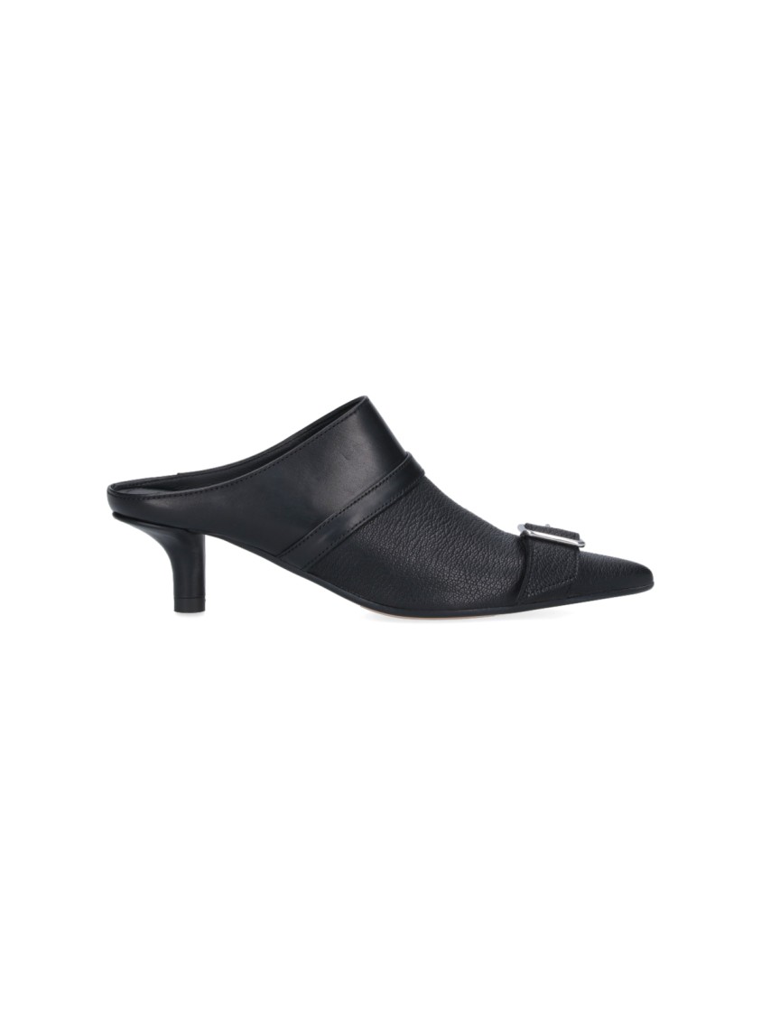 Mm6 Maison Margiela Mm6 By Maison Margiela Buckle Mules – Black