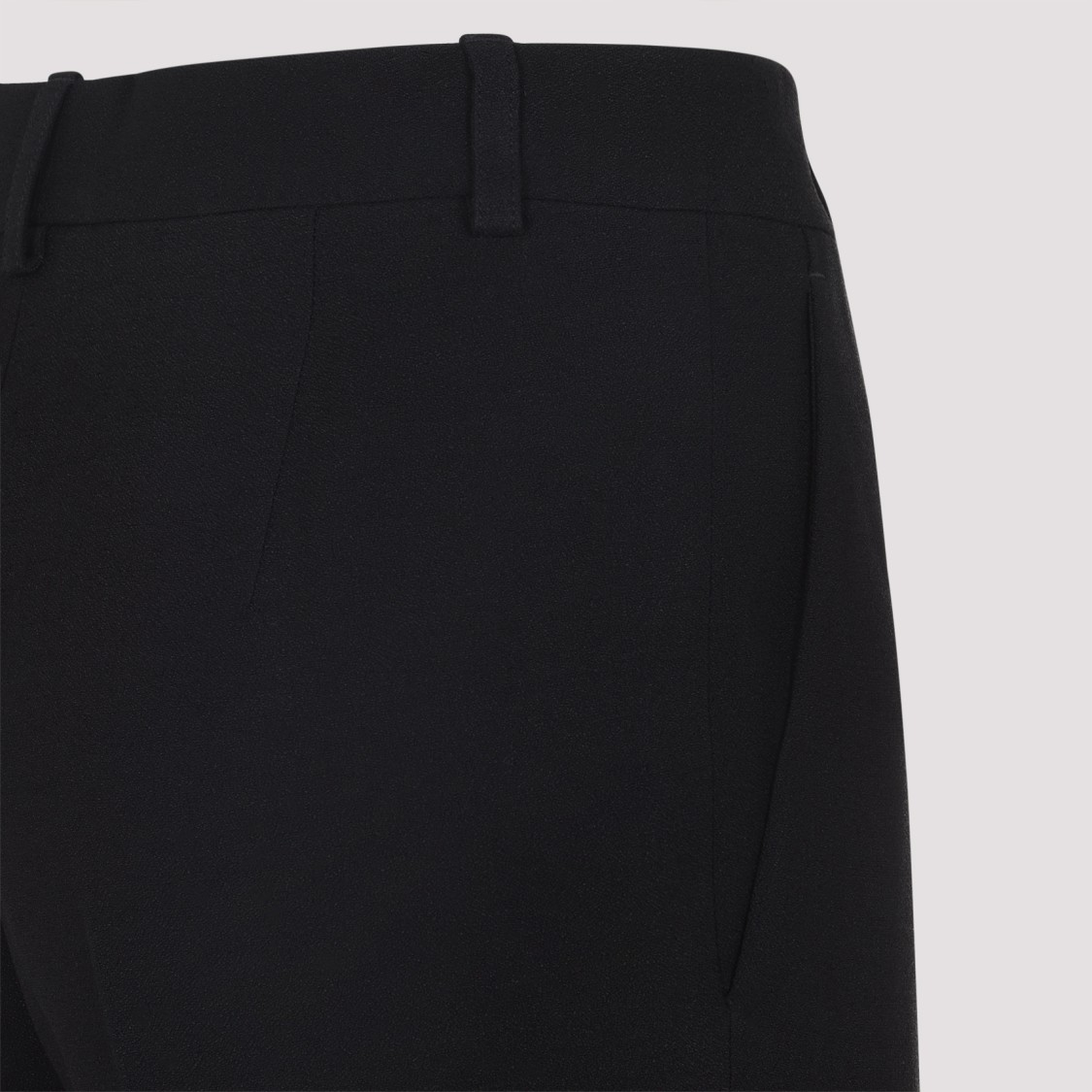 Balenciaga Fitted Black Trousers With Flared Hem In Black