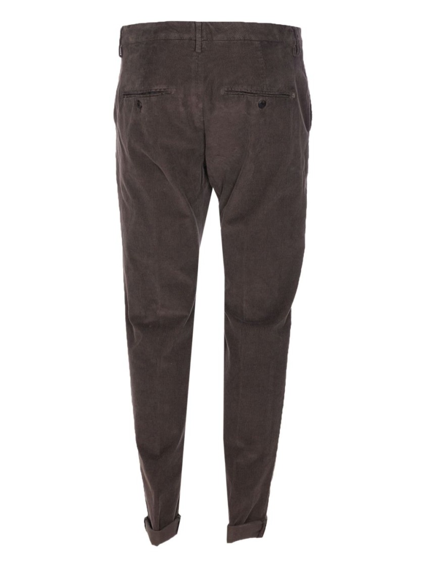 Dondup Brown Corduroy Jeans With Tailored Fit In Brown