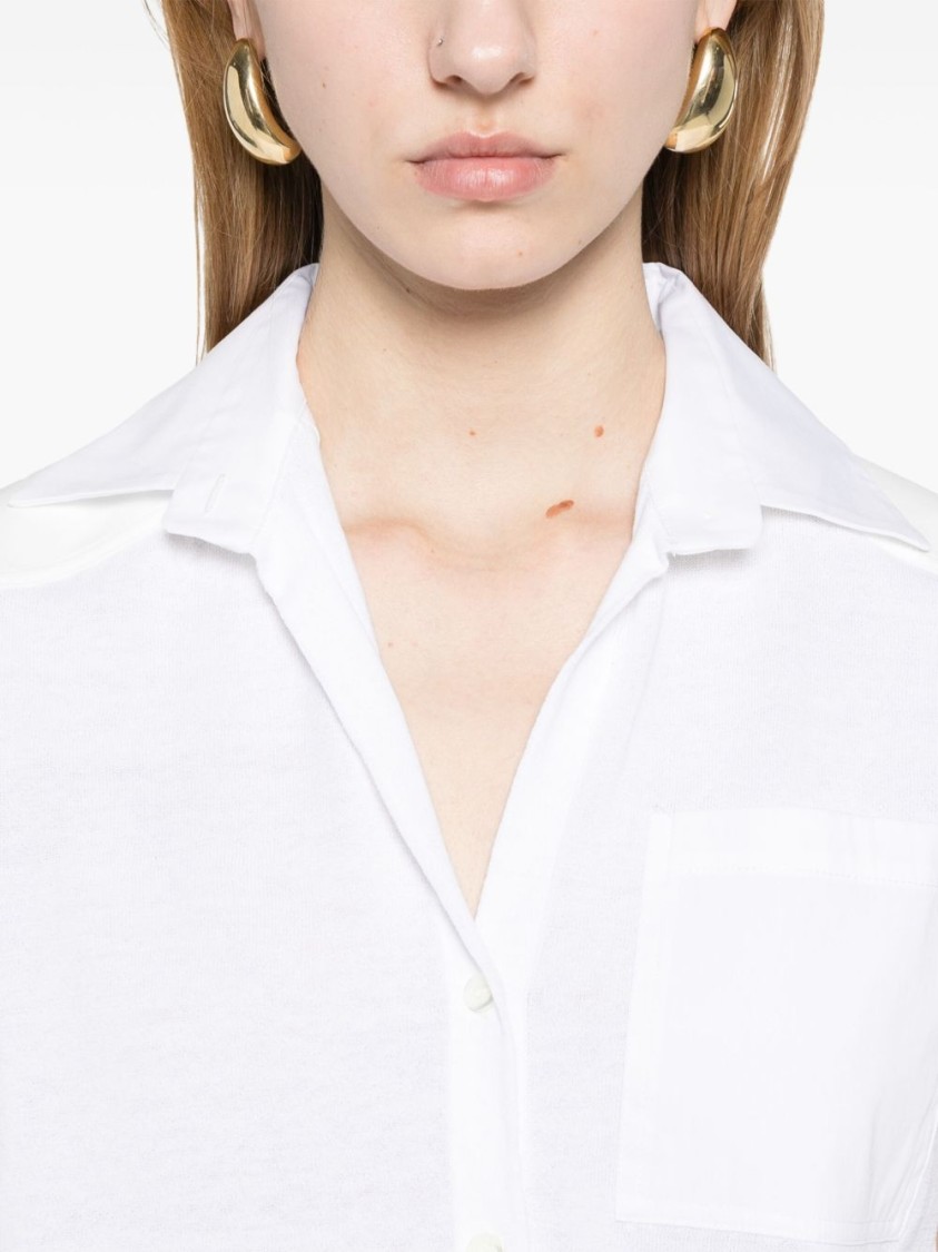 Shop Semicouture Semi Couture Sleeveless White Cotton Jacket