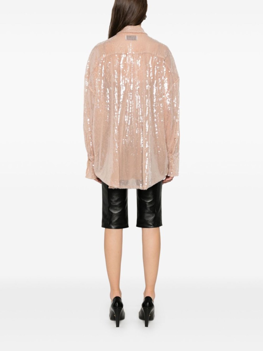 Giuseppe Di Morabito Sequin-embellished Shirt In Pink
