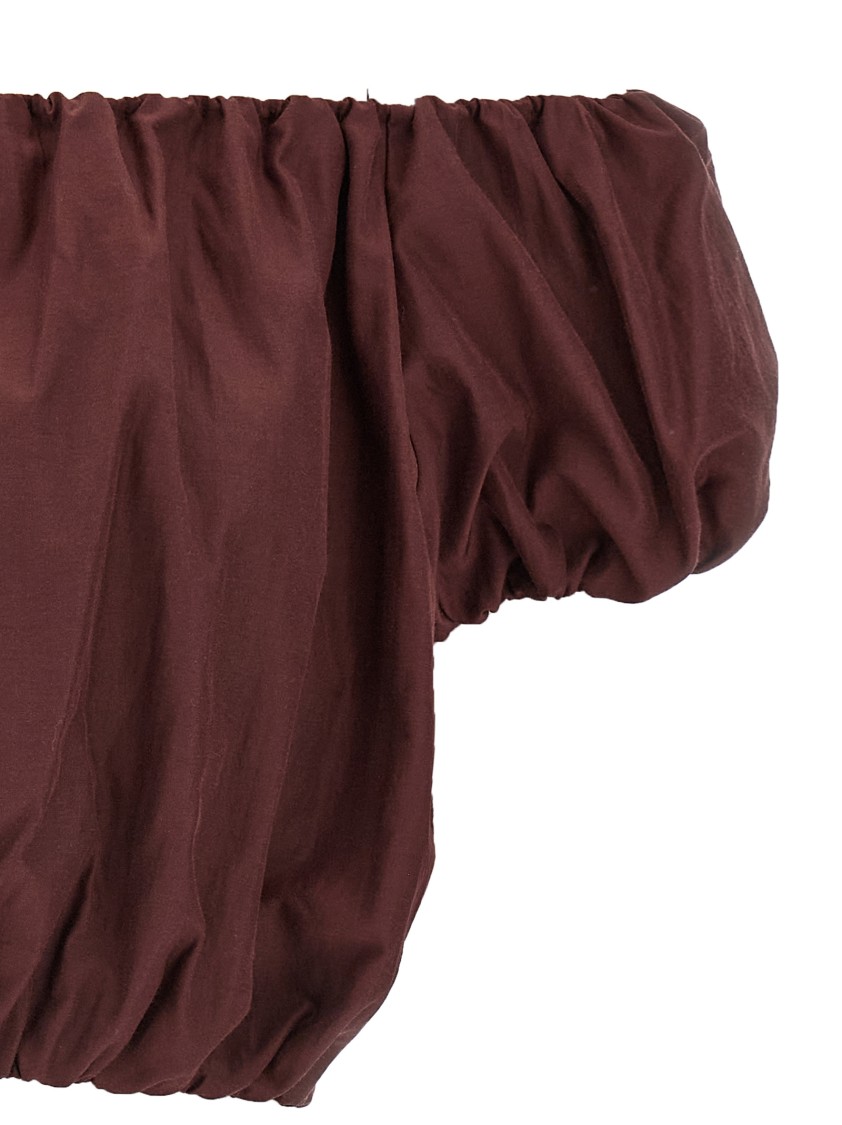 The Andamane Elasticated Hem Off-the-shoulder Puff Sleeves Top