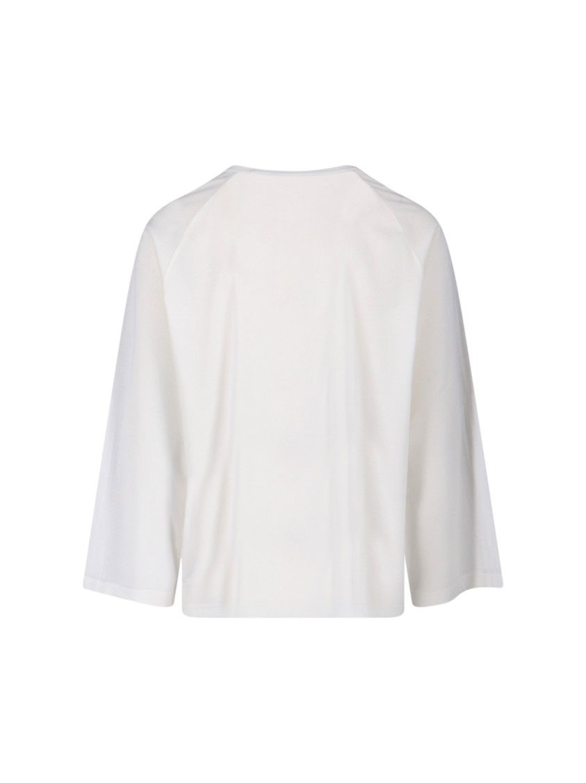 Y-3 Three-stripe Long-sleeve T-shirt In White