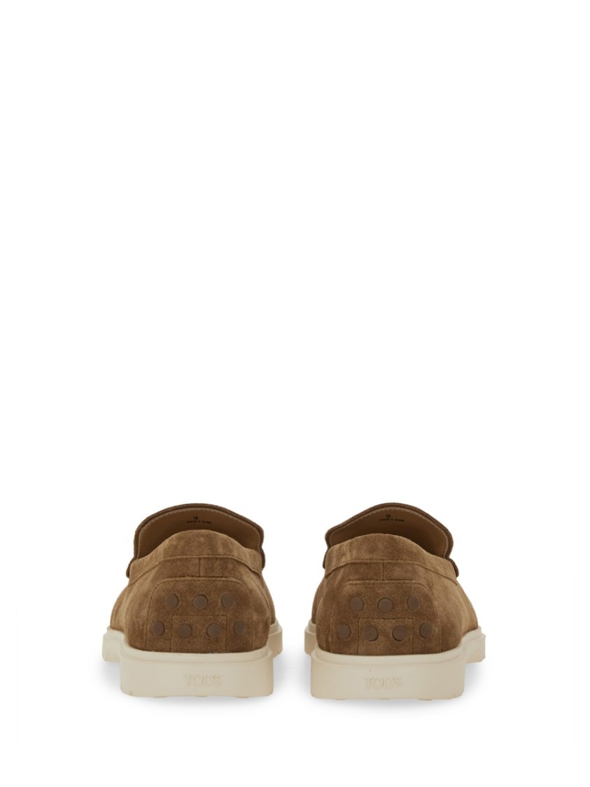 Tod's Leather Slipper Loafer In Brown