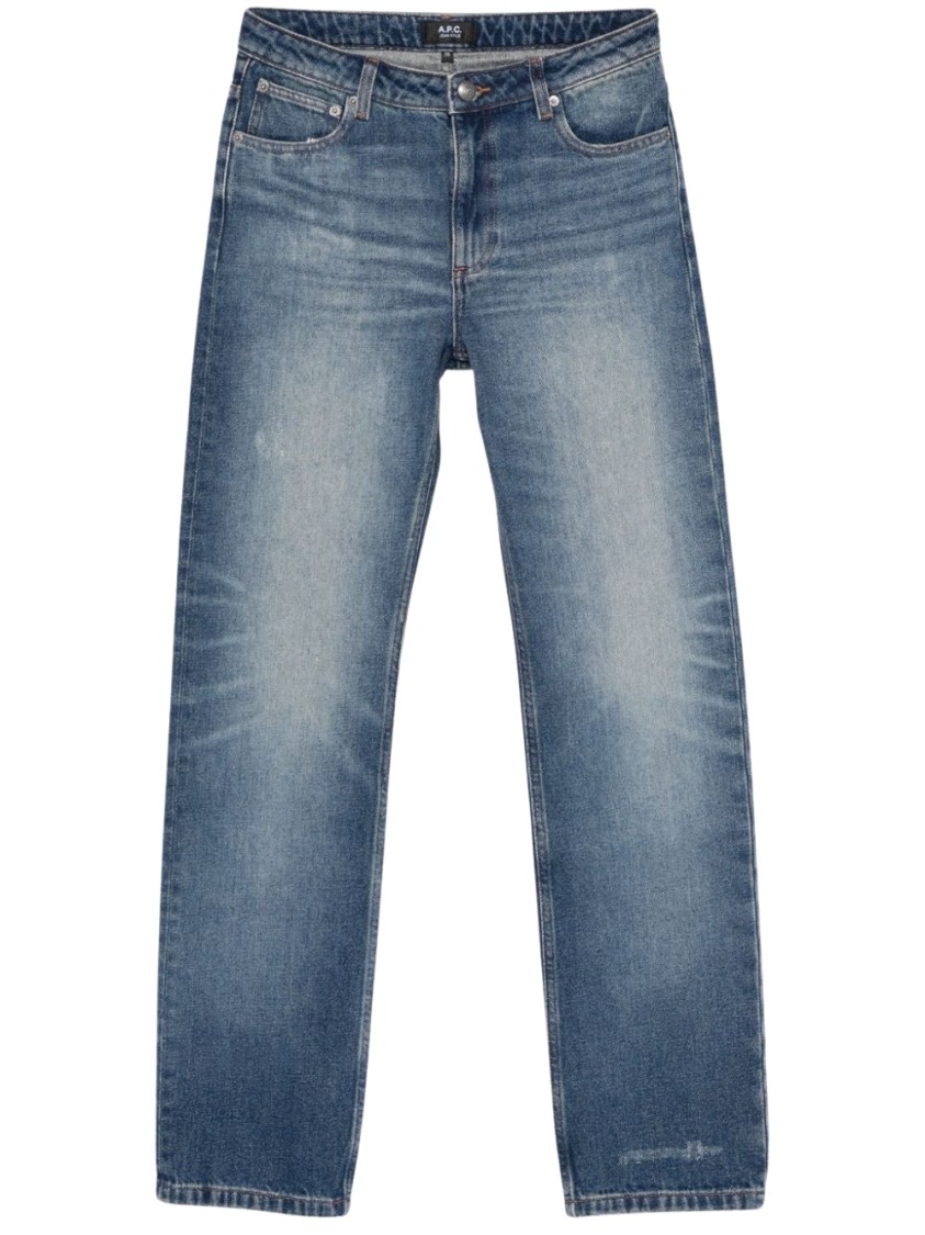 Apc A.p.c. Washed-effect Denim Jeans In Grey