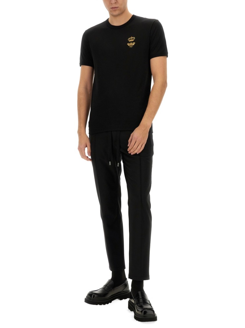 Shop Dolce & Gabbana T-shirt In Cotone In Black