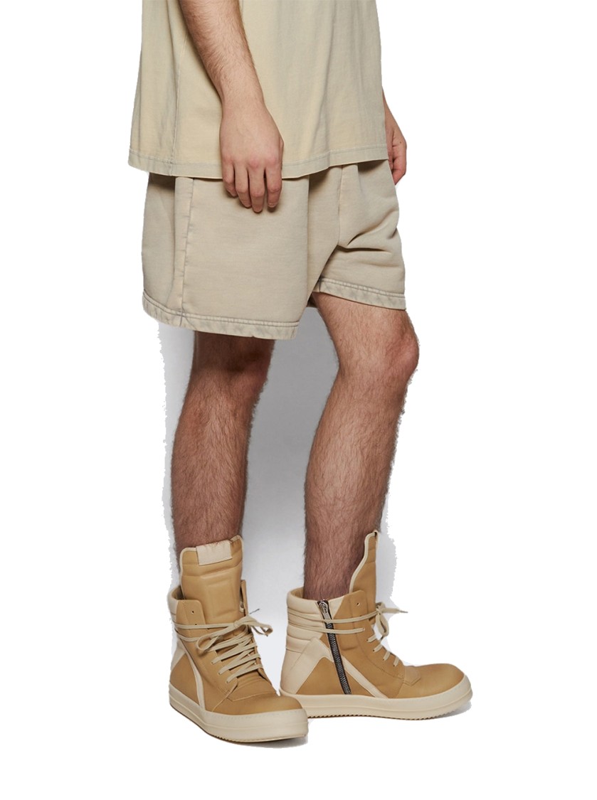 Rick Owens Hollywood Geobasket High Top Sneakers Parchment And Milk In Neutrals