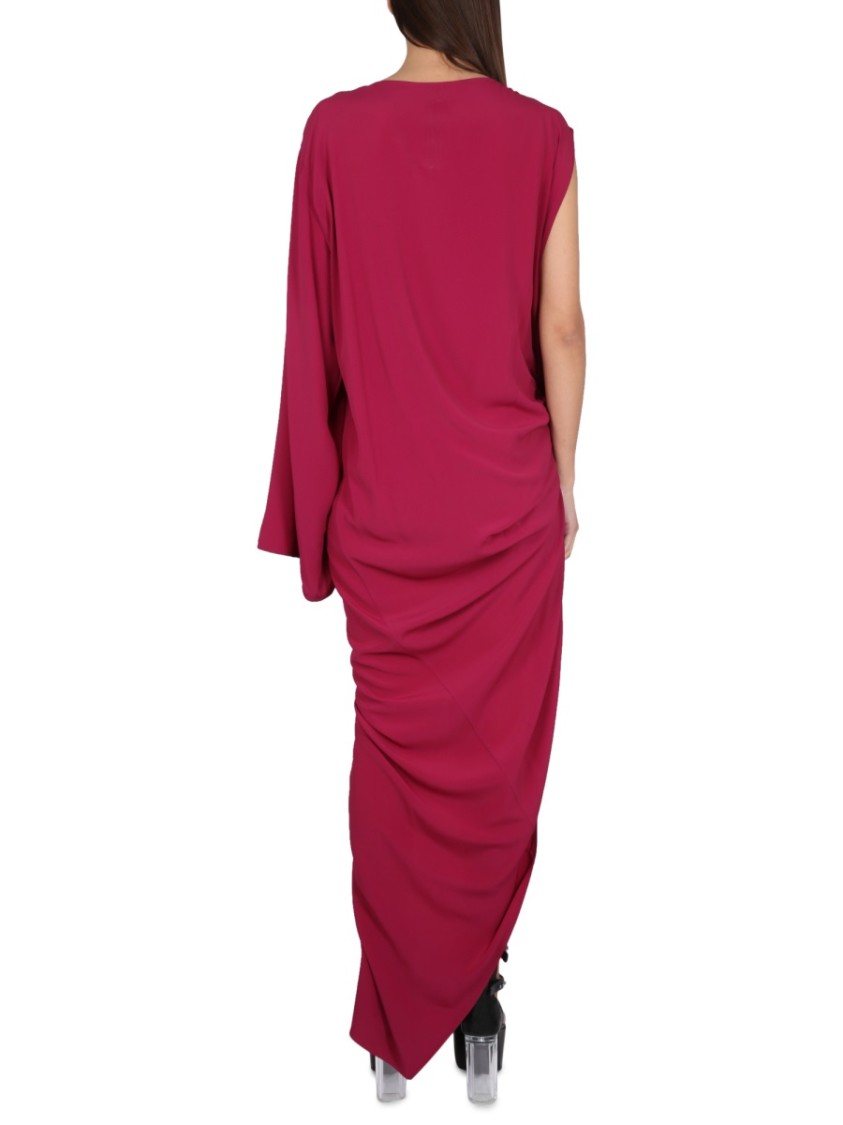 Rick Owens Edfu Gown In Cocoon Silk Blend Crepe Clothing In Red