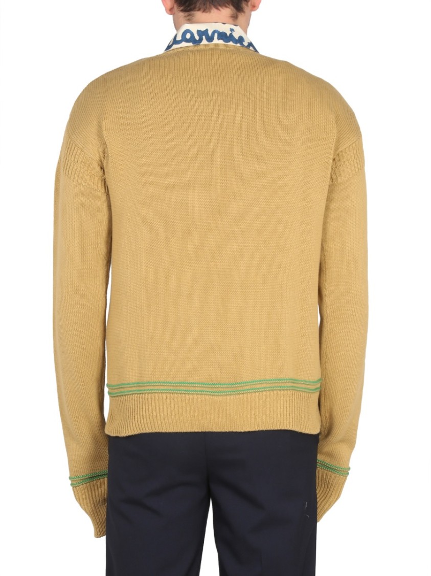 Shop Marni Cross-neck Knit Sweatshirt