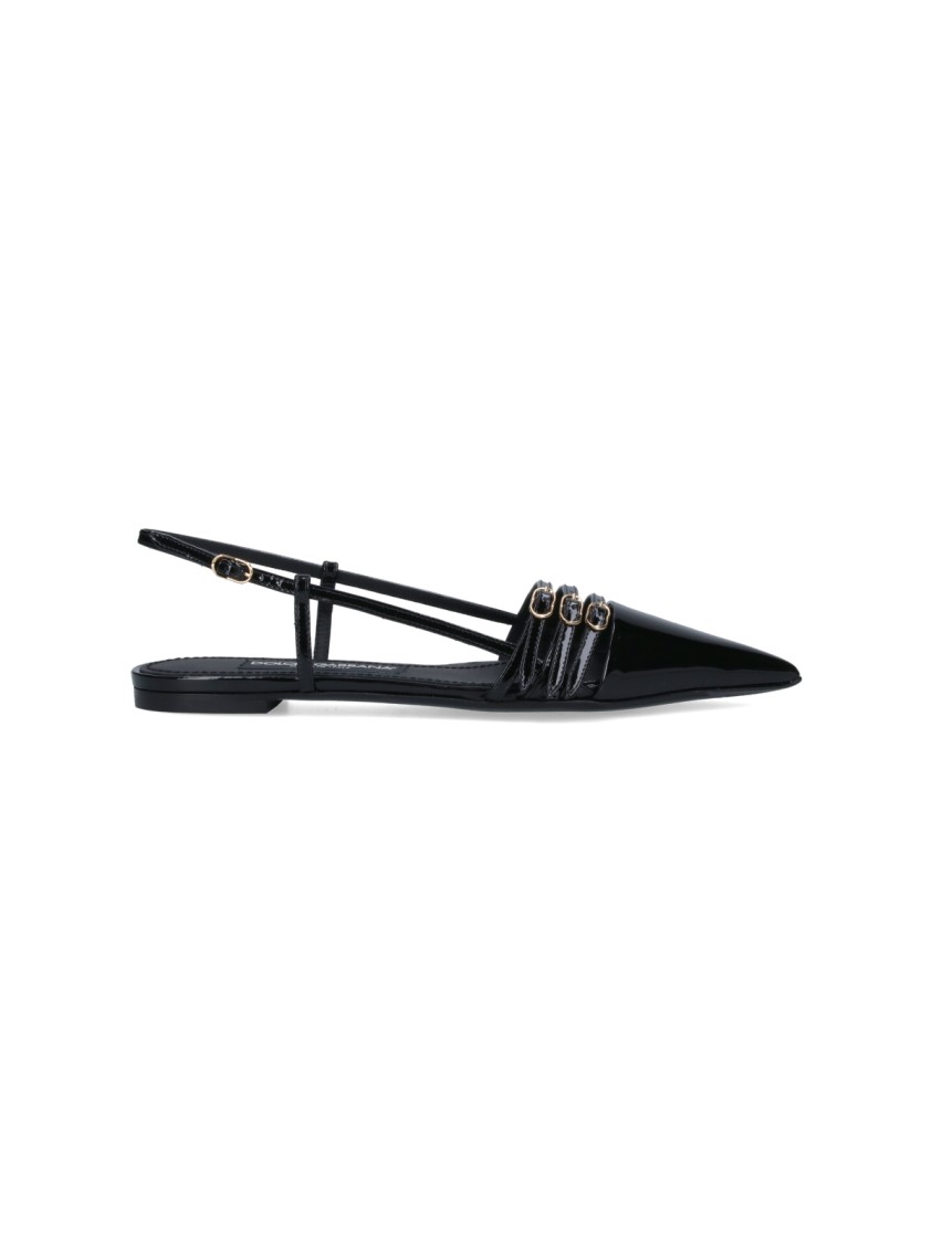 Dolce & Gabbana Slingback Pumps – Black In Black