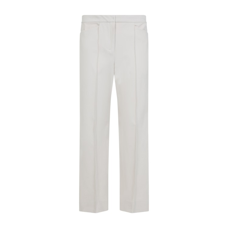 パンツ Max Mara Tailored White Trousers With Subtle Pleats And Max Mara Tailored White Trousers With Subtle Pleats And