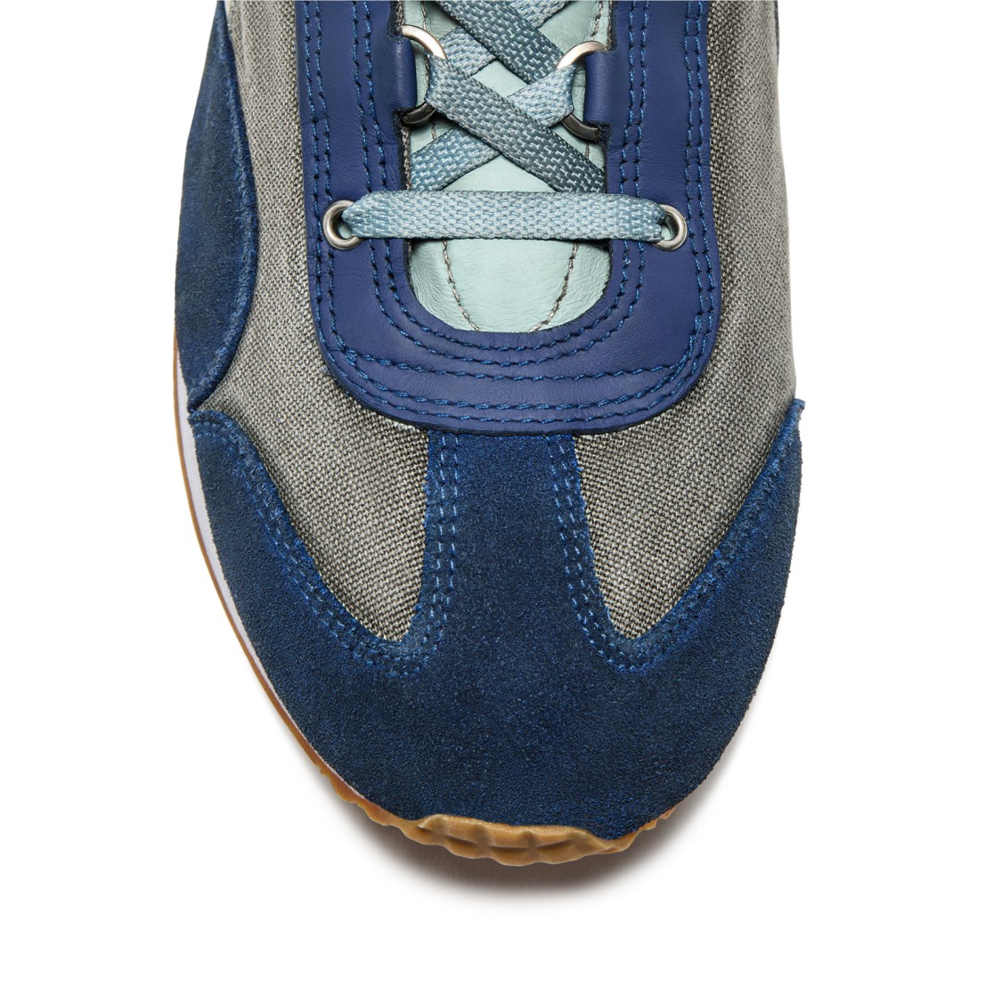 Diadora Blue And Canvas Stonewash Gray Equipe Sneakers In Blue
