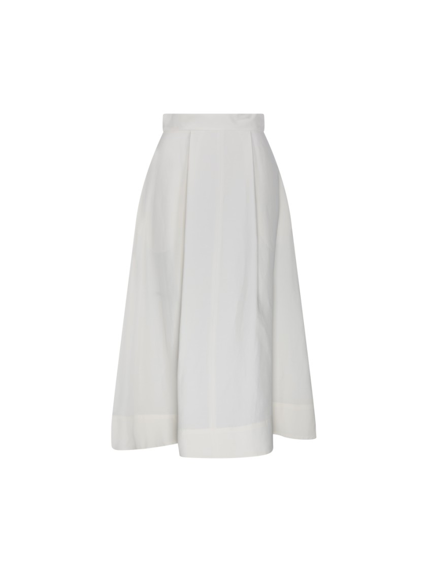 P.a.r.o.s.h Parosh A-line Skirt With Fitted Waist In White