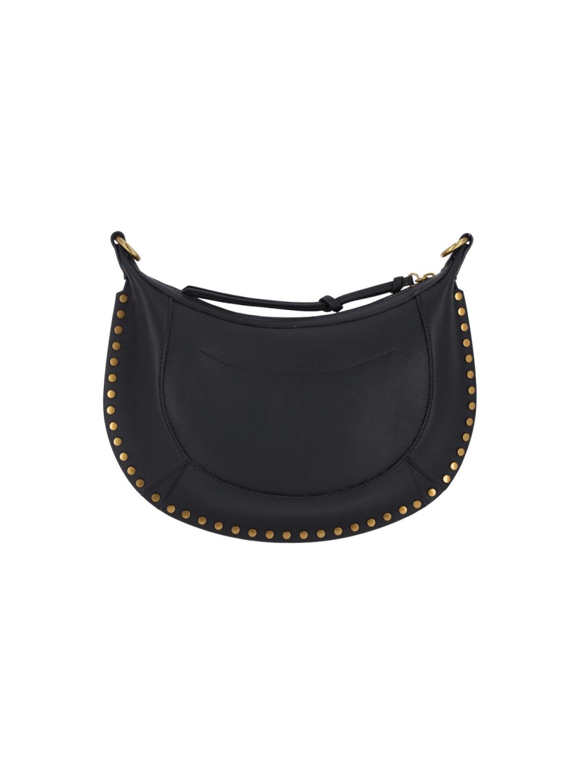 Isabel Marant Oskan Moon Studded Shoulder Bags In Black
