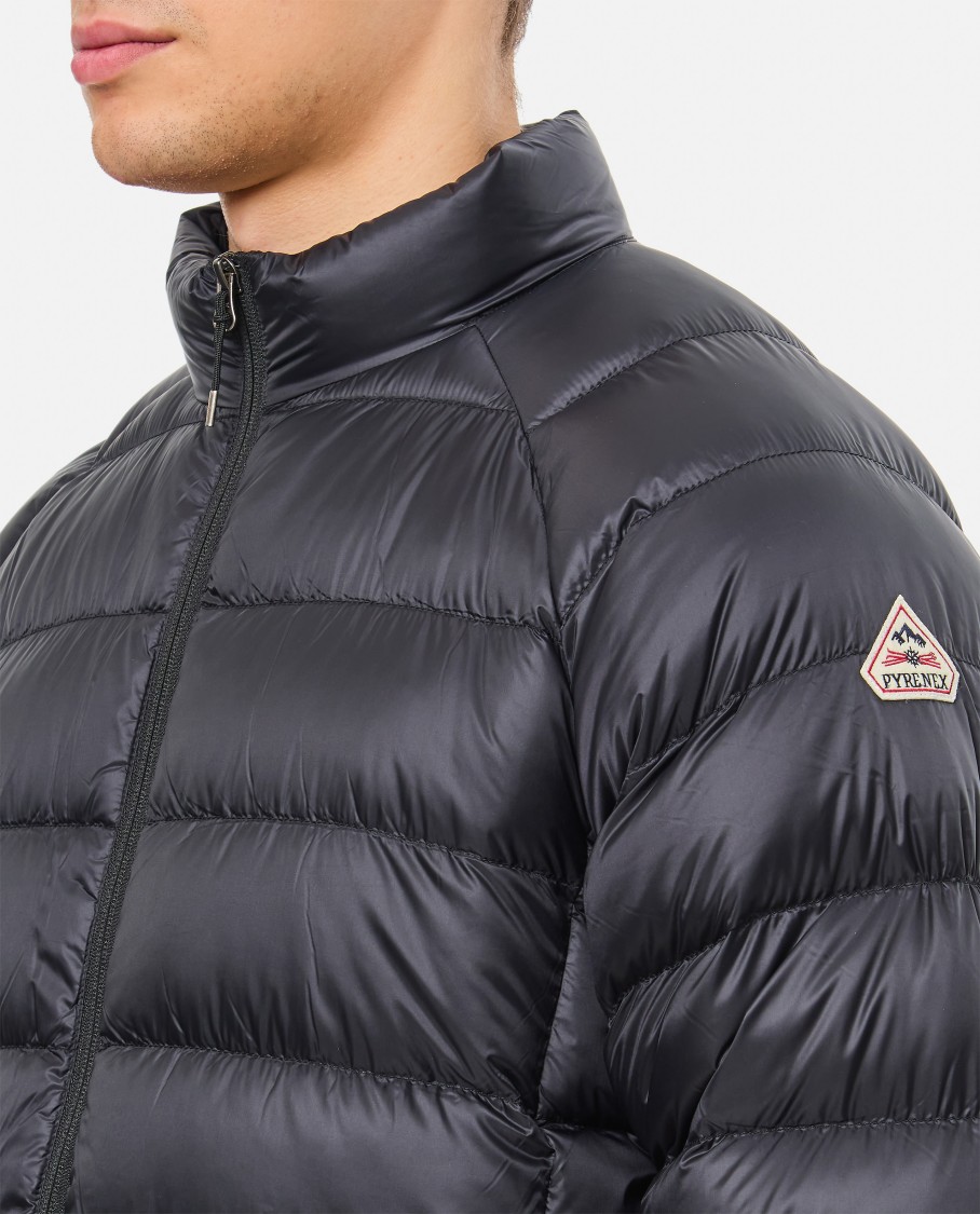 Pyrenex High Collar Puffer Quilted Jacket In Black