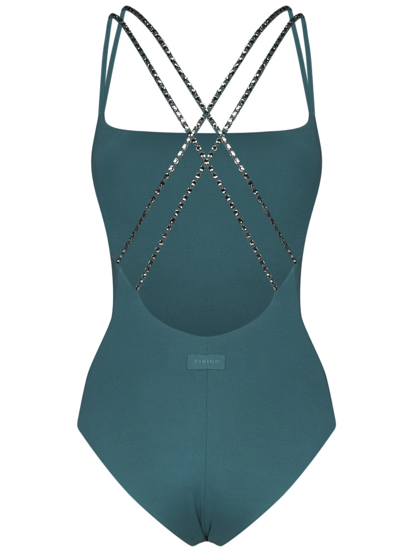 Shop Fisico Seaweed-embellished Microfiber One-piece Swimsuit